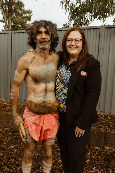 Uncle Les with Kids Academy Glenmore Park Centre Director, Jessie Klaassen