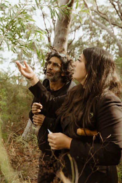Uncle Les and Jess Mitchell on Dharug Country