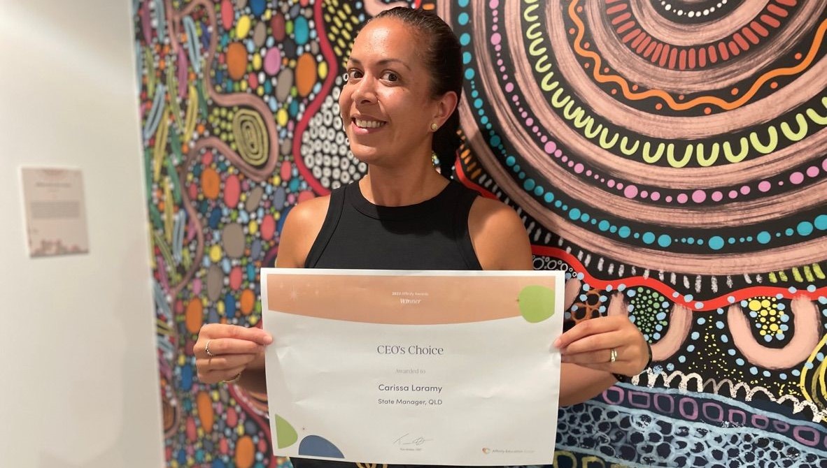 Queensland State Manager Carissa (Caz) Laramy took out the 2023 CEO’s Choice Award at Affinity